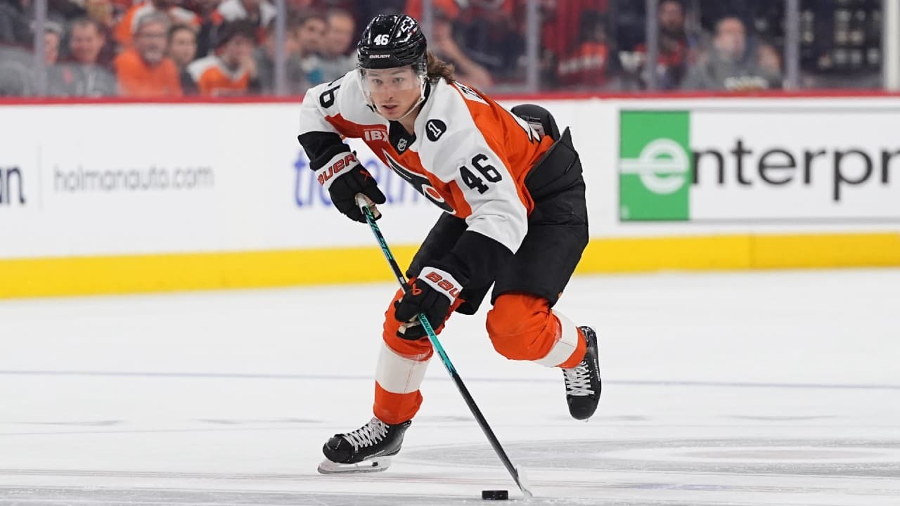 Flyers players tuck jerseys in for warm-up after Zegras penalty