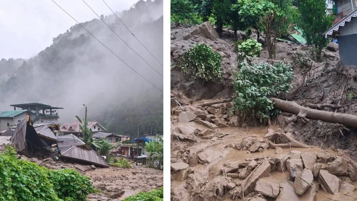 सिक्किम में भारी बारिश के बाद भूस्खलन, रिंबी गांव में कई घर और सरकारी क्वार्टर बहे