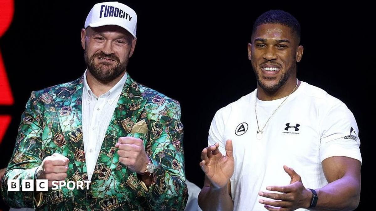 Fury vs Joshua: Heavyweights trade jokes at launch event