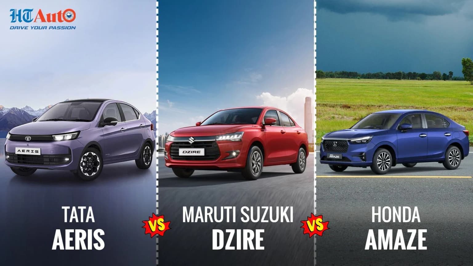 Tata Aeris vs Maruti Suzuki Dzire vs Honda Amaze: Monthly EMI comparison