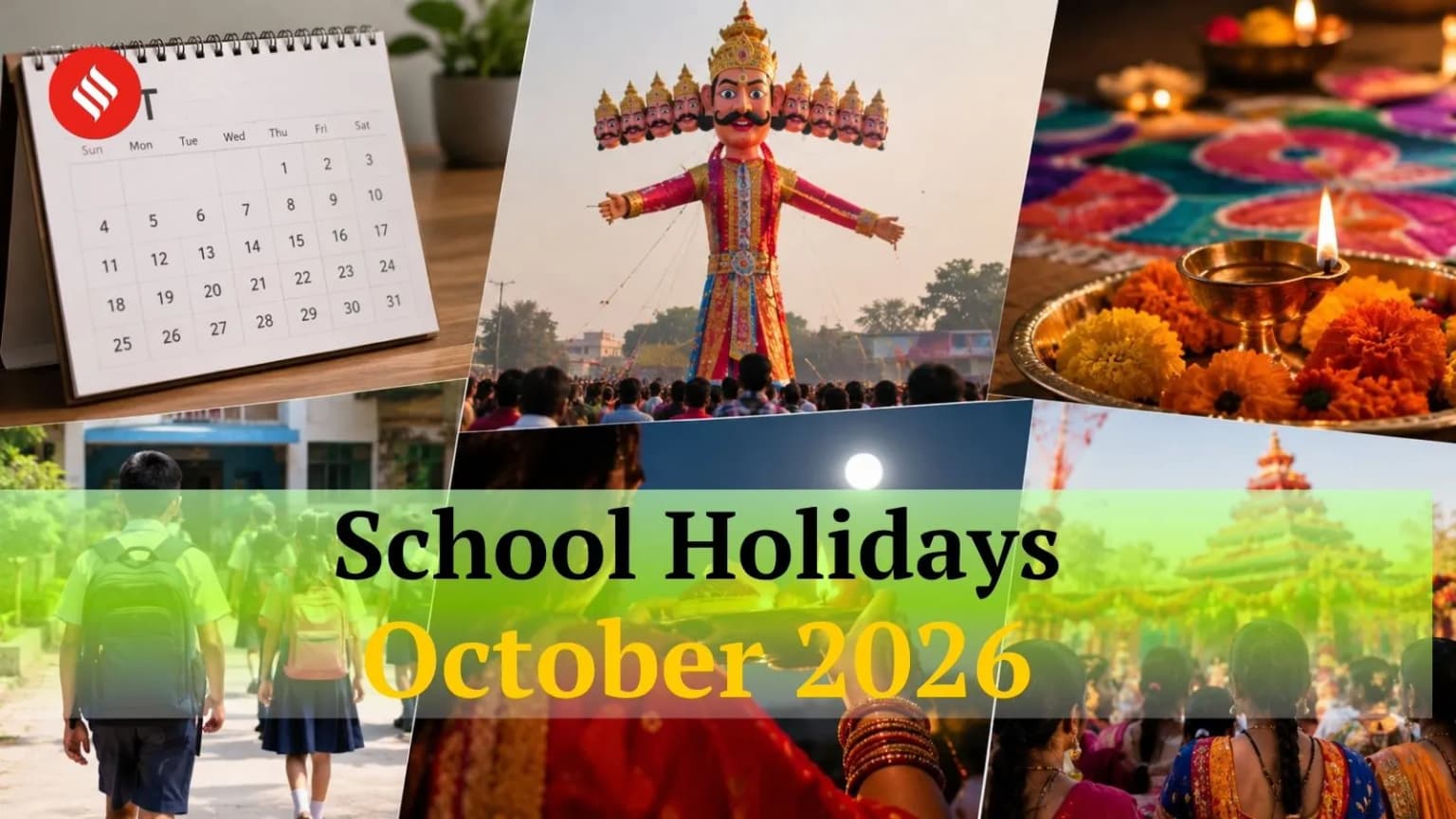 School Holiday October 2026: List of days when schools, colleges will remain closed