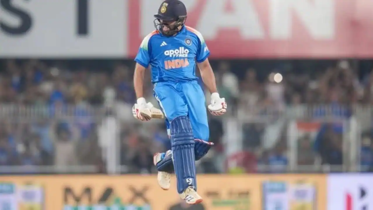 WATCH: Rohit Sharma steals show with quirky high-knee celebration after 72-ball ODI century