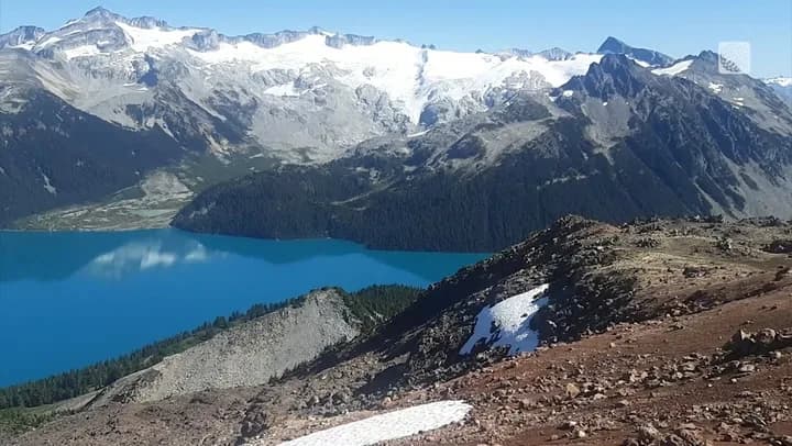 Mt Price Vista looking down on Garibaldi Lake in British Columbia