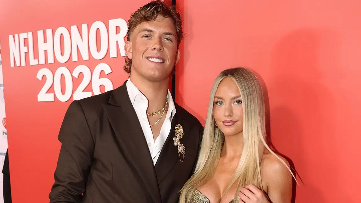 Jaxson Dart's girlfriend isn't letting the Giants quarterback's season-ending injury slow her down