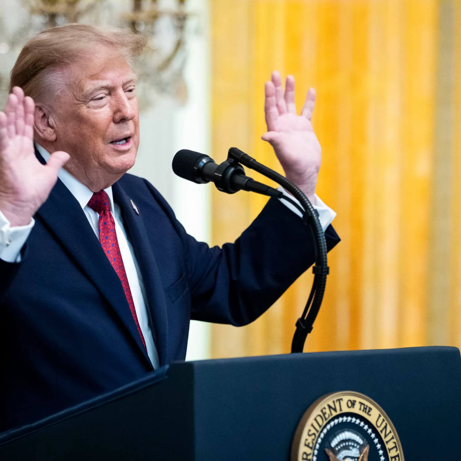 In Wooing Wavering Hispanic Voters, Trump Talks ICE, His Ballroom and Himself