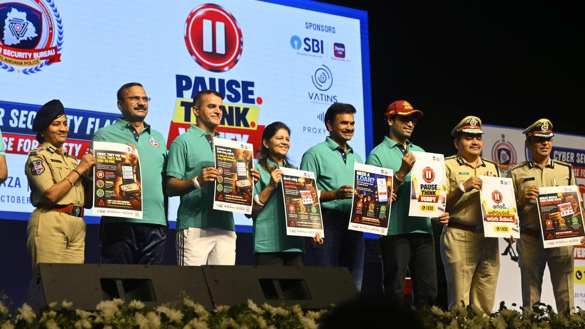 Pause before you pay: thousands join cyber safety march to promote safer online habits in Hyderabad