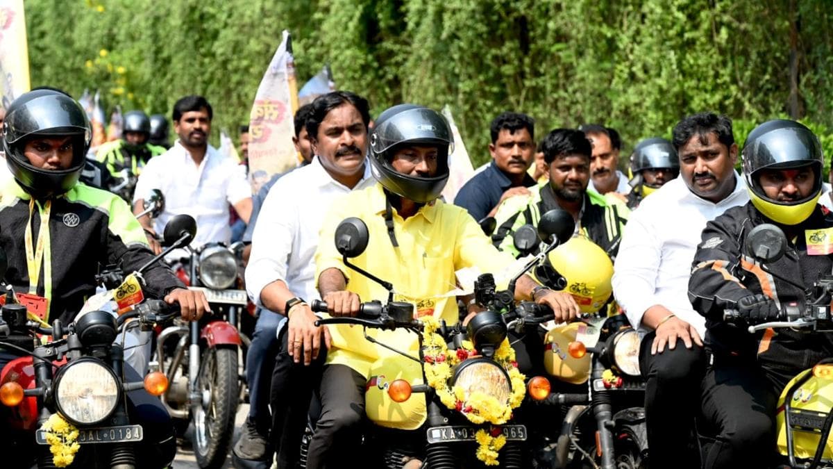Palla Srinivasa Rao flags off Tirupati-Varanasi bike rally to mark Modi’s 25 years in office