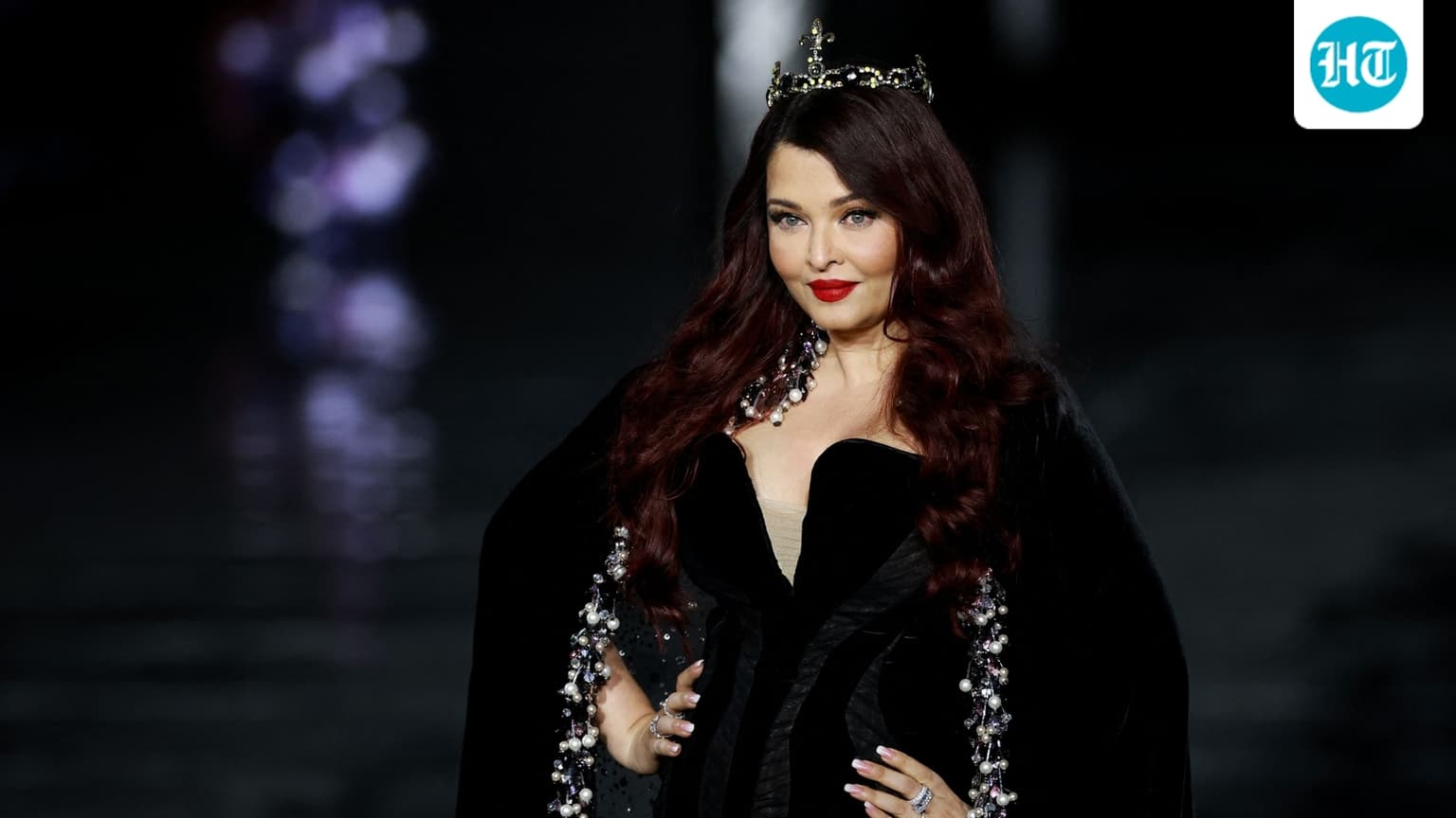 Aishwarya Rai goes full ‘Maleficent’ at L’Oréal Paris Fashion Week runway in velvet gown and cape with bold red hair