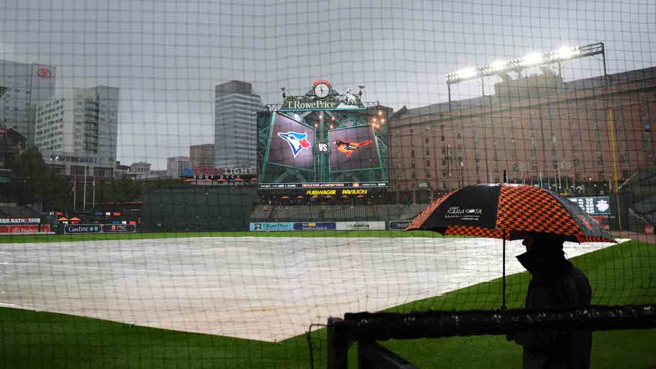 Blue Jays-Orioles series opener to begin at approximately 7:20 p.m. ET