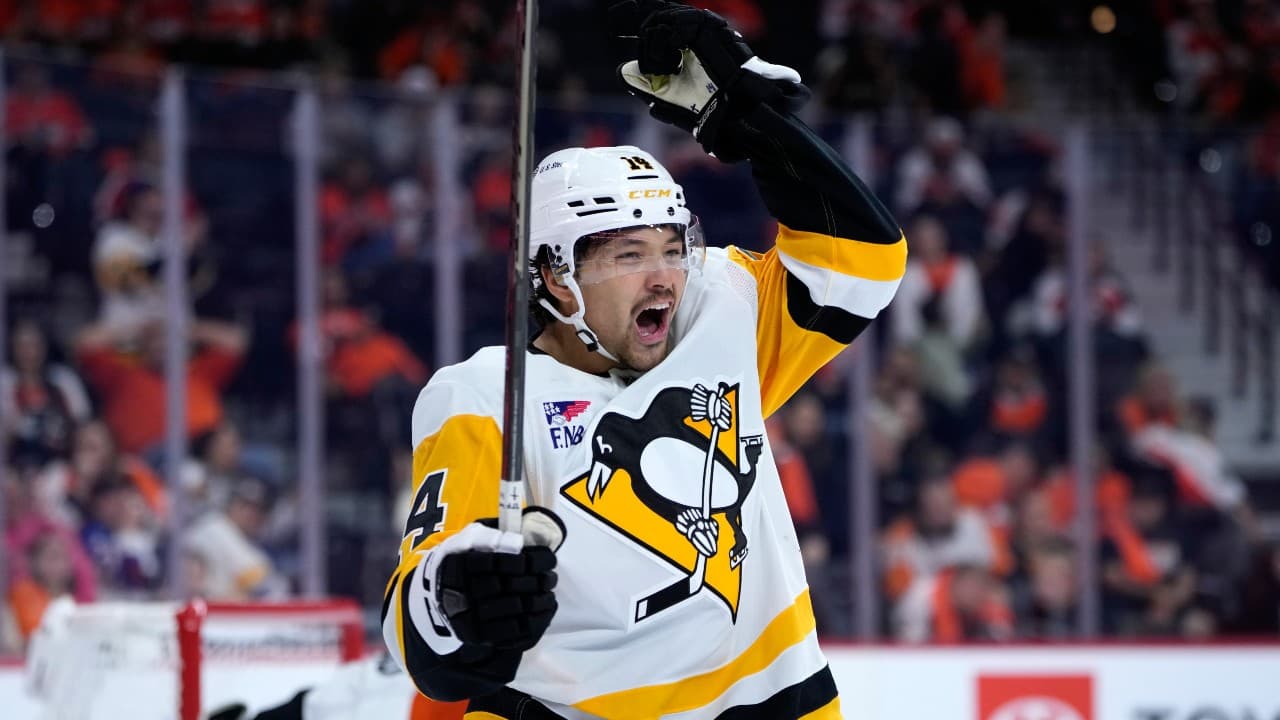 Nick Robertson scores twice as Penguins rout Flyers